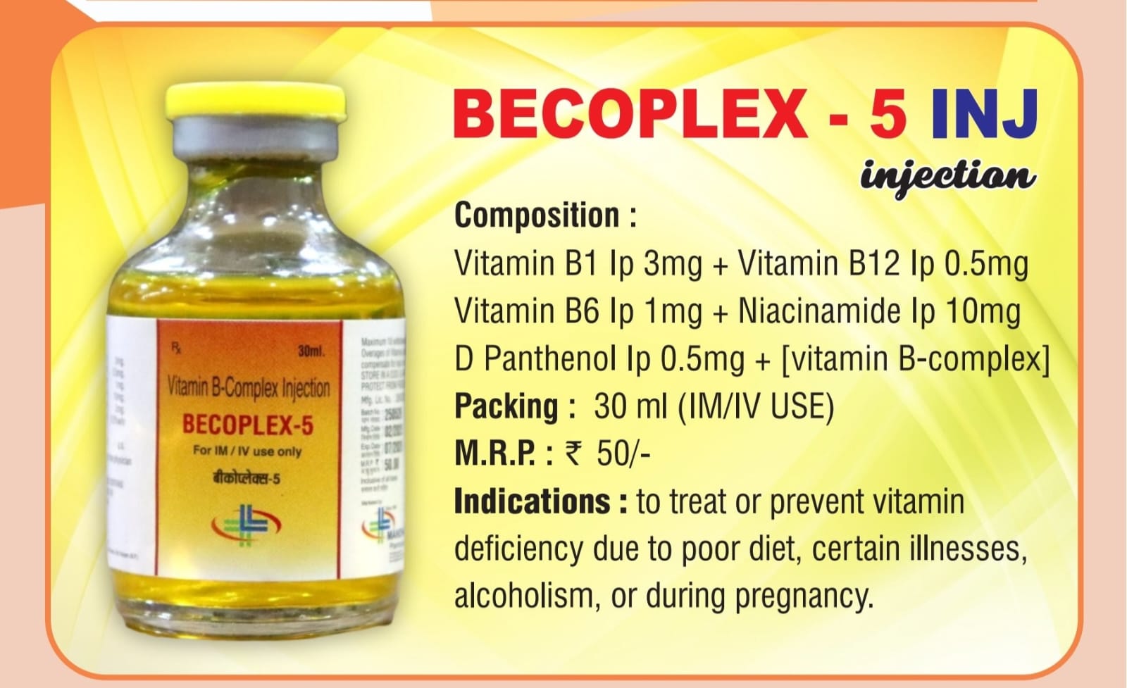 BECOPLEX-5 INJECTION 30ML